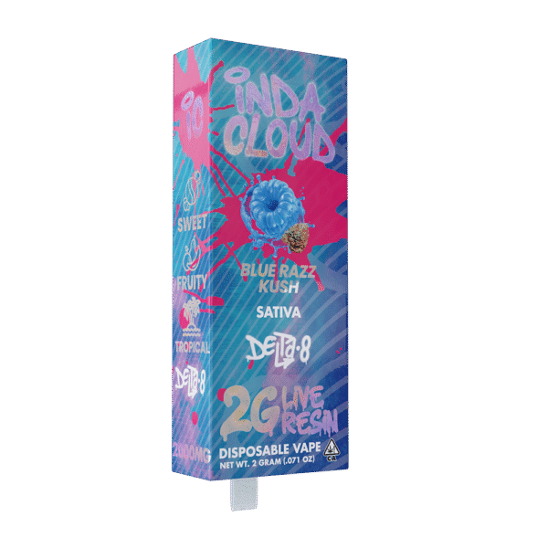 Blue Razz Kush Delta 8 Disposable Vape Pen 2 Grams - Image 2