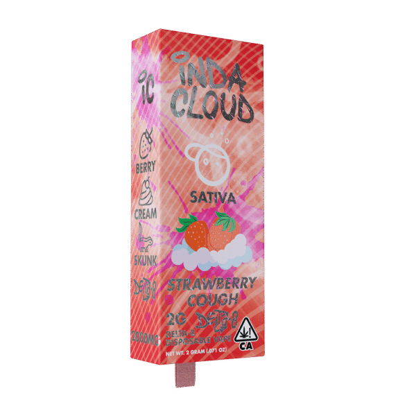 Strawberry Cough Delta 8 Disposable Vape Pen 2 Grams - Image 2