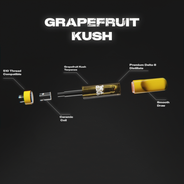 Grapefruit Kush Delta 8 Vape Cartridge 1 Gram - Image 4