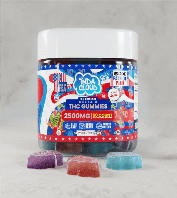 Delta 8 50 Gummy Jar Delta 8 Vegan Gummies 2500MG