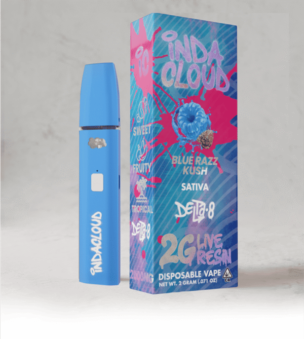 Blue Razz Kush Delta 8 Disposable Vape Pen 2 Grams
