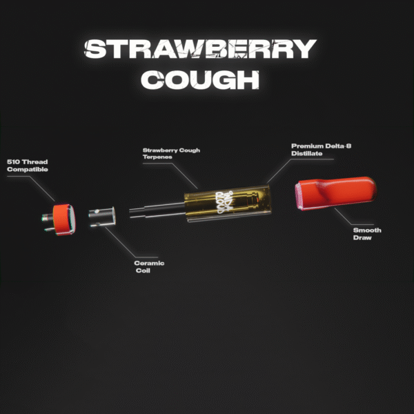 Strawberry Cough Delta 8 Vape Cartridge 1 Gram - Image 4