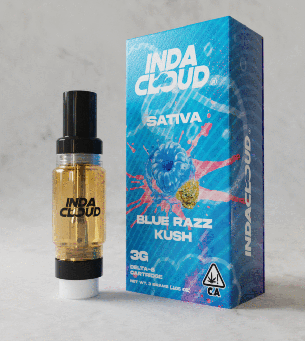 Blue Razz Kush Delta 8 Vape Cartridge 3 Grams