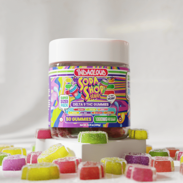 Delta 9 50 Gummy Jar Dispensary Grade Delta 9 THC Gummies 1000MG - Image 2