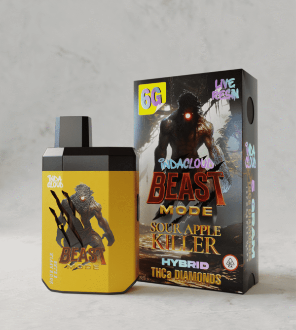 Sour Apple Killer Beast Mode THCa Diamonds Vape 6 Grams